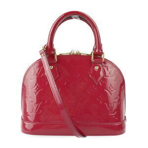 LOUIS VUITTON Alma Vernis handbag patent leather Pomme d Amour shoulder bag